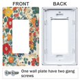 thumbnail image 3 of Yayeee Rocker Switch Wall Plate 1-Gang 4.6"x2.9" Home Decorative Outlet Cover, Orange Japanese Flowers Pattern, 3 of 6