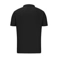 thumbnail image 3 of Camisa Elvqul para Hombre Liso Casuales Negro Manga Corta Solapa, 3 of 4