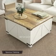 thumbnail image 3 of HOMCOM Coffee Table with Flip Top Hidden Storage, Square Center Table, 3 of 10