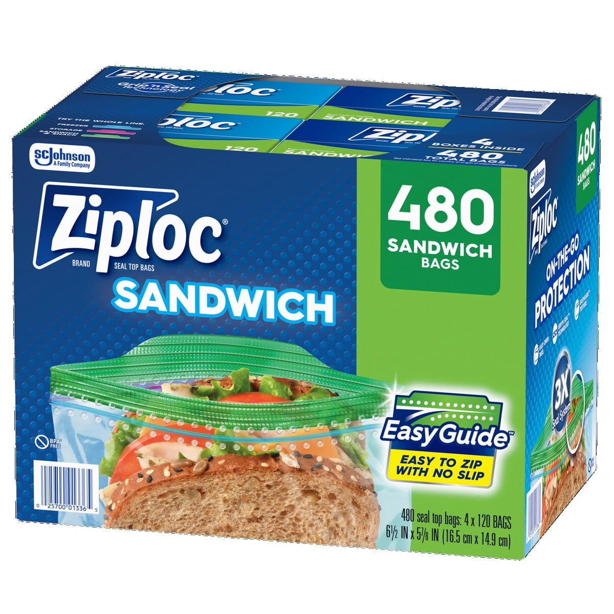 Ziploc Seal Top Sandwich Bags - 480 count