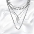 thumbnail image 5 of Qarigey Cadenas de collar delicada Colgantes colgantes personalizados únicos Accesorios Regalos del día de San Valentín Collares en capas para Type3 NO3 Qarigey AP008230-02, 5 of 5