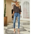 thumbnail image 5 of ZHENWEI Women's Casual V Neck T Shirts Loose Summer Half Bell Sleeve Tops Ruffle Tunic Blouses, 5 of 9