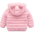 thumbnail image 2 of Baby Boys Girls Winter Coats Toddler Bear Hoods Down Jacket Infant Kids Light Puffer Padded Outwear, 2 of 11