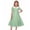 Green, variant on FSYBOA Girls Summer Dresses Size 14T, Casual Short Sleeves Dance Mid Length Kids Party Dresses Pink