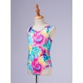 thumbnail image 6 of renvena Kids Girls Criss Cross Ballet Dance Yoga Leotard Bodysuit Gymnastics Workout 4-16 Colorful Tie Dye 6, 6 of 7
