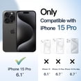 thumbnail image 2 of JETech Magnetic Case for iPhone 15 Pro 6.1-Inch Compatible with MagSafe, Shockproof Phone Bumper Cover, Solid Color Matte TPU Frame, Anti-Scratch Clear Back (Black Titanium), 2 of 6