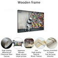 thumbnail image 3 of Banksy Graffiti Classic Street Art Painting Poster Print The Boy Behind the Curtain Wall Art Picture Decoration, 3 of 7