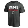 thumbnail image 2 of Men's Charcoal Texas Rangers Team Win Stripe T-Shirt, 2 of 3