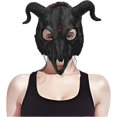 thumbnail image 5 of Máscara de Halloween, media cara, aterradora, animal, máscara de demonio, cuerno de oveja, fantasma, diablo, mueca, Pascua, horror, sombrero, festival, cosplay, fiesta, disfraz, accesorio para adultos, 5 of 5