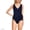 Deep Sea Navy, variant on Women's Side Tie Wrap One Piece Swimsuit