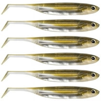 Dr.Fish 6pcs Pumpkimseed Fishing Swimbait Soft Plastic lure T Tail Bait Minnow Shad Body Lure Drop Shot Bass Trout Walleye