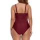 thumbnail image 2 of Gibobby Traje de Baño Sexy Bikini Nuevo Nuevo traje de baño conservador Color sólido Underbelly Low Chest plisado Plus Fat Plus Size Traje de baño para m(Rojo,XL), 2 of 4