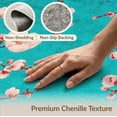 thumbnail image 6 of ODIKA 2'x3' Non Slip Cherry Blossom with Artistic Teal and Pink Flower Branch Motif Washable Doormat Non-Slip, Low Pile for Entryway, Kitchen, Laundry Room, 6 of 7