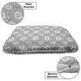 thumbnail image 3 of Grey and White Pet Bed, Abstract Pattern with Lots of Triangular Elements a Greyscale of Forms, Resistant Pad for Dogs and Cats Cushion with Removable Cover, 24" x 39", White and Grey, by Ambesonne, 3 of 4