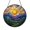 Acrylic 3.5 Inch, variant on Sunset Over Mountains Stained Glass Suncatcher Round Window Hanging Scenic Nature Home Accent