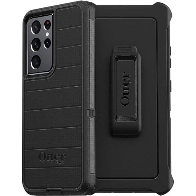 OtterBox - Funda para Galaxy S21 Ultra 5G (Solo no Compatible con tamaños no Grandes o Grandes), Color Negro, Resistente y Duradero, con protección de Puerto, Incluye Otterbox NA