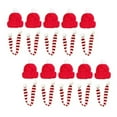 thumbnail image 2 of 10x Botellas De Jugo De Muñeco De Nieve Navidad 500ml Transparente Para Escalada Camping Bufanda Roja Blanca Bufanda blanca roja, 2 of 10