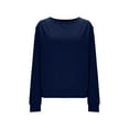 thumbnail image 4 of Titcea Sweatshirt for Women, Basic Crew Neck Solid Color Sweaters, Loose Comfy Casual Tops, 4 of 6