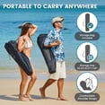thumbnail image 4 of FUNDANGO Reclining Camping Chair, Folding Lounge Chairs with Removeable Footrest, 4-Position Adjustable Backrest, with Headrest & Side Pocket, Carry Bag, 390lbs Capacity, 4 of 7