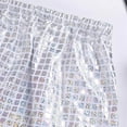 thumbnail image 4 of Cethrio Girls Dance Skirts, Fashion Party Elastic Waist A-line Midi Skirts Silver Size 14-16, 4 of 5