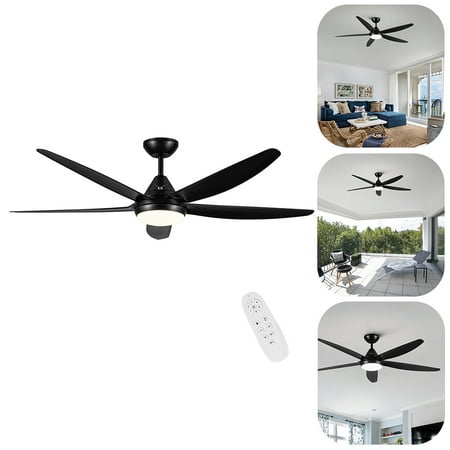 

Niuer Ceiling Fan Intergrated Furniture LED Light 56 Inch Modern Fans In Quiet ABS Reversible Blade Remote Control
