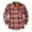 Orange, variant on XMMSWDLA Deals Clearance Mens Plus Top Plaid Padded Shirts Casual Long Sleeve Button Down Lapel Jackets Slim Fit Winter Warm Tops Blouse