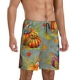 thumbnail image 2 of Kdxio Gnomes With Pumpkins Print Mens Sleep Shorts Bottoms Soft Comfy Pajama Wear Pants with Drawstring Pockets, 2 of 5