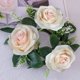 thumbnail image 1 of Xihbxyly Corona de Rosas, Tela de Seda, Anillo de Flores Artificiales, Decoración para Bodas y San Valentín, Exquisito Centro de Mesa, Compatible con La Mayoría de Velas, 23 X 23 Cm, 1 Unidad., 1 of 6