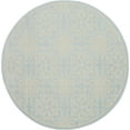 thumbnail image 2 of Walmart Bliss Modern Floral Ivory/Light Blue 5'3" x Round Area Rug, (5' Round), 2 of 6