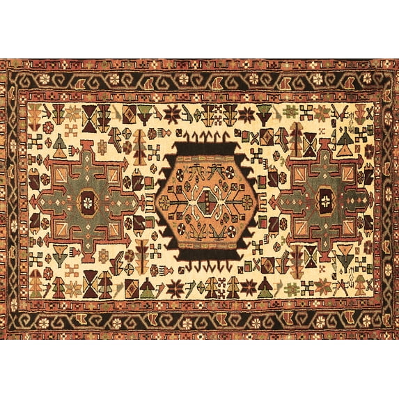 Ahgly Company Indoor Rectangle Persian Brown Traditional Area Rugs, 3' x 5'