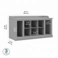 thumbnail image 6 of Woodland 40W Shoe Storage Bench with Shelves in Cape Cod Gray - Engineered Wood, 6 of 7