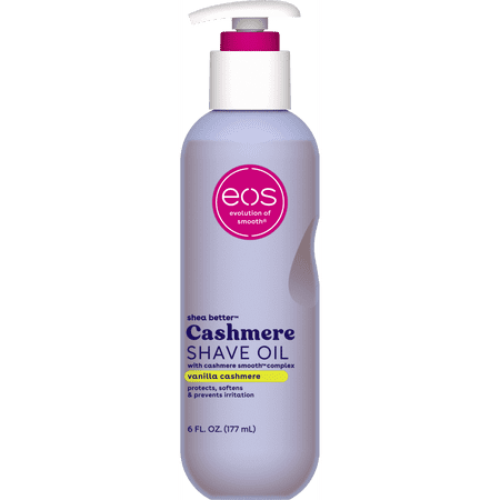eos Cashmere Skin Collection- Women's Shave Oil, Vanilla Cashmere, Made for Sensitive Skin, 6 fl oz