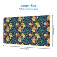 thumbnail image 3 of Bingfone Blue Floral Large Gaming Mouse Pad,Extended Desk Mousepad With Stitched Edges,Non-Slip Base,Water Resist Keyboard Pad For Gamer, Office & Home, 29.5 X 16 In, 3 of 9