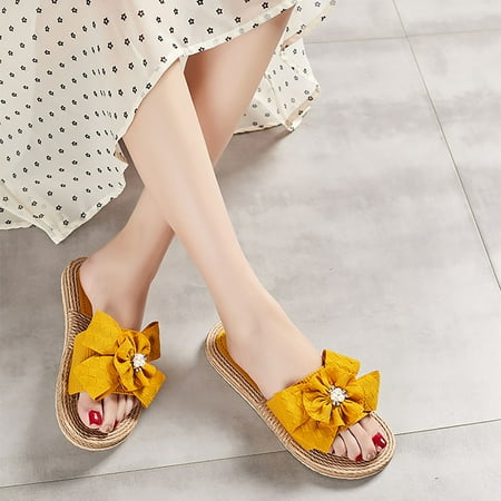 

STEADY Transparent Slippers Slippers Flat Slippers Women s Sandals Women s Slippers Yellow / 40