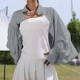thumbnail image 4 of Cekizud Jackets for Women Lightweight Ice Silk Breathable Sun Protective Cardigan Coat Comfy Hoodless, 4 of 6
