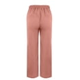 thumbnail image 5 of FASHIONPANT Fashion Casual Pants For Women Summer Long Cotton Linen Straight Leg Loose Pants, 5 of 6