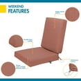 thumbnail image 6 of Duck Covers Weekend Water-Resistant 36 x 18 x 3 Inch Outdoor Dining Chair Cushions, Cedarwood, 6 of 8