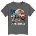 thumbnail image 5 of mgoYE Girls Boys American Flag Shirts USA Flag Stars Stripes Graphic Blouse Patriotic Shirt 4th of July T Shirt Summer Tops Tee(Grey,3-4 Years), 5 of 5