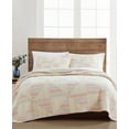 thumbnail image 1 of Martha Stewart Collection Flora Fauna Yarn Dye Patchwork Full/Queen Quilt Pink 88"X92", 1 of 3