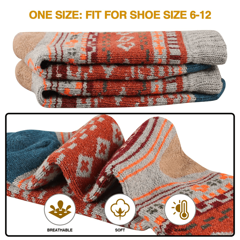 Cooplus Men's Wool Hiking Socks 5-Pack photo 4