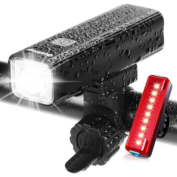 Ovetour 1000 Lumen USB Rechargeable Bike Light,4000mAh Battery with Power Bank Function,Super Bright Bicycle Front Headlight and Back Taillight,5 Light Modes,for Road Mountain Cycling