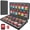 Plaid Black Gray, variant on Switch Game Case with 24 Game Holders, ZRZLMVP Game Case Compatible for switch 2(2025) & Switch OLED Game Cards Compact Switch Case Protector - Painted Red & Blue
