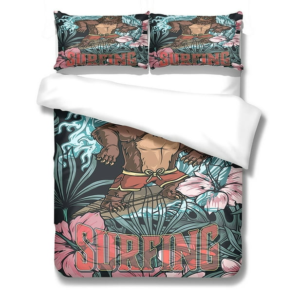 Dibujos animados Cubierta de acolchado Hogar Essentials Conjuntos de ropa de cama Cubiertas de almohadas Multicolor Múltiples Tamaño Edredón Set Adolescente Boy Regalos S 3 Piezas Inevent HA011561-03