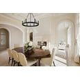 thumbnail image 2 of Z-Lite Barclay 6 Light 25" Round Steel Chandelier in Matte Black, 2 of 2