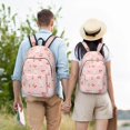 thumbnail image 4 of Disketp Rabbit And Cherry print Canvas Backpack Lightweight Travel Daypack Student Rucksack Laptop Backpack-Medium, 4 of 5