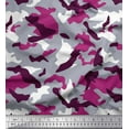 thumbnail image 1 of Soimoi Modal Satin Fabric Two Tone With White Camouflage Fabric Prints By Yard 42 Inch Wide, 1 of 1