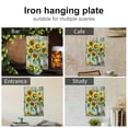 thumbnail image 4 of JEUXUS Sunflowers Butterflies Metal Art Hanging Sign 8x12in, 4 of 7