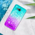 thumbnail image 6 of SOATUTO For Alcatel Tetra 5041C Phone Case Glitter Case Gradient Quicksand Series TPU Bumper Cushion Reinforced Corners Protective Bling Liquid Girls Women Case for Alcatel Tetra 5041C - Green+Purple, 6 of 6