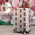 thumbnail image 4 of White Highland Cow Hat Dress Pattern Luggage Cover Fashion Suitcase Cover Baggage Covers Fit 25-28 Inch Luggage (Go Travel), 4 of 5