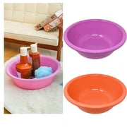 4 Pcs of 12 Round Plastic Wash Basin, Dish Bowl, Laundry Bowl, Cleaning Pail, Shampoo Basin & Trays (4 Quart Capacity)